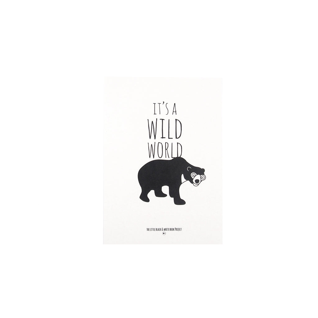 Its a wild world sun bear illustration A5 print