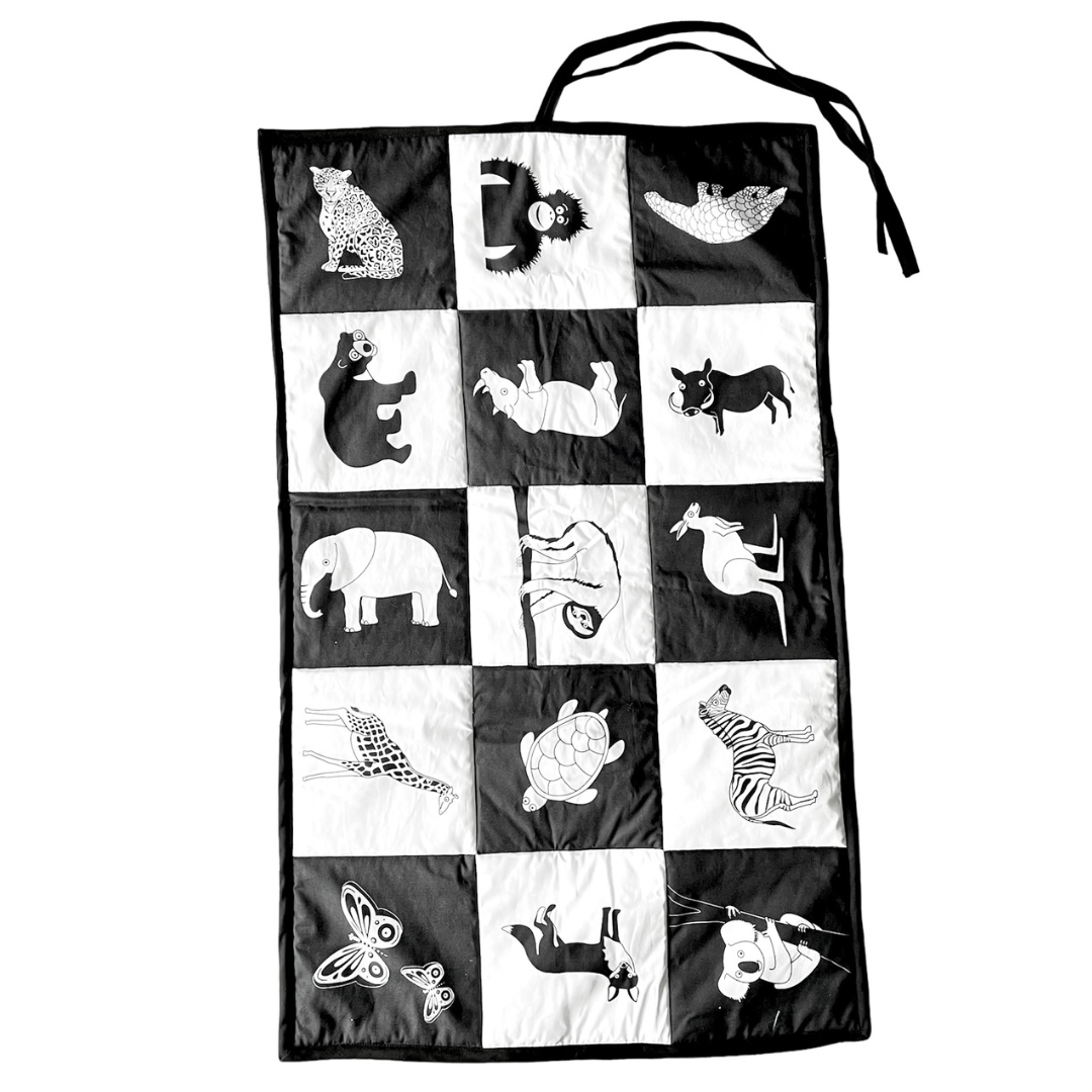Monochrome travel play mat The Little Black & White Book Project