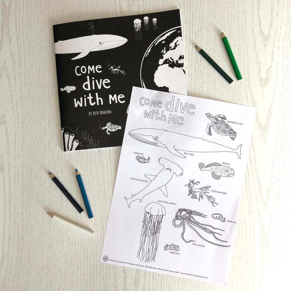 Come Dive With Me Colouring Sheet