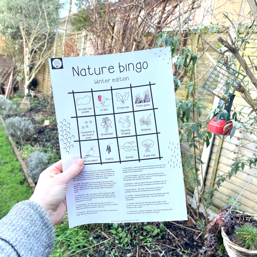 Make getting outside this winter more fun with a nature bingo card