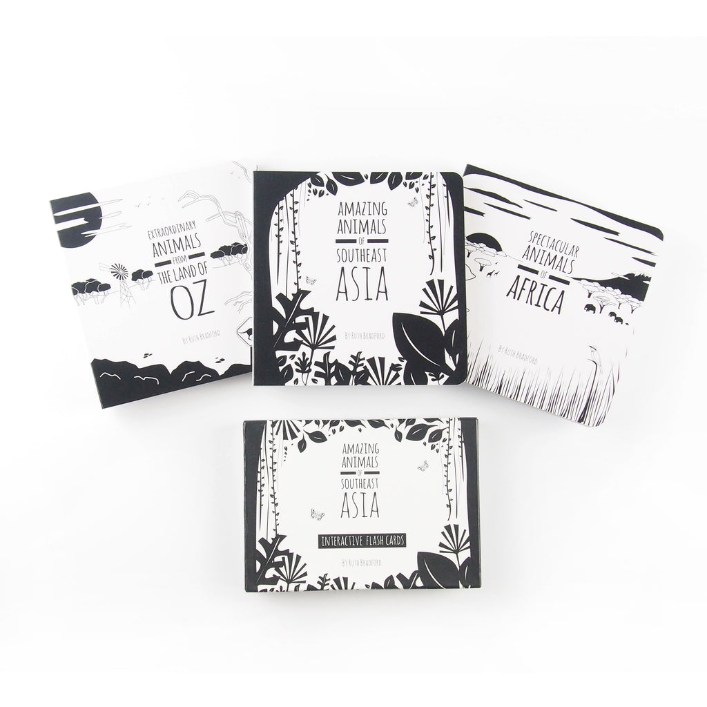 Our signature set of books and flash cards - The Little Black & White Book Project