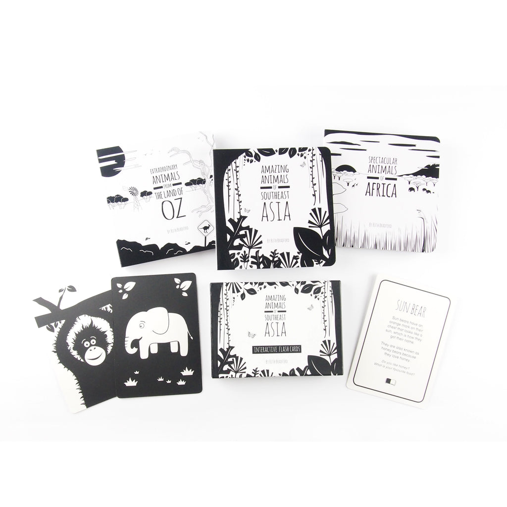 Our signature set of books and flash cards - The Little Black & White Book Project